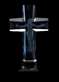 Cross of the Millennium Maquette: Deluxe Edition Acrylic Sculpture 1995 12 in  Sculpture - Frederick Hart