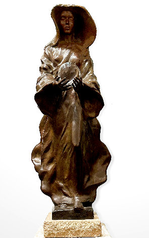 Source Bronze Sculpture 1995 47 in - Huge - Half Life Size w/ Fountain Sculpture - Frederick Hart