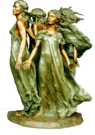 Daughters of Odessa Bronze Sculpture 1998 24 in Sculpture - Frederick Hart