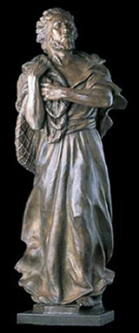 Saint Peter Life Size Bronze Sculpture 2003 72 in  Sculpture by Frederick Hart