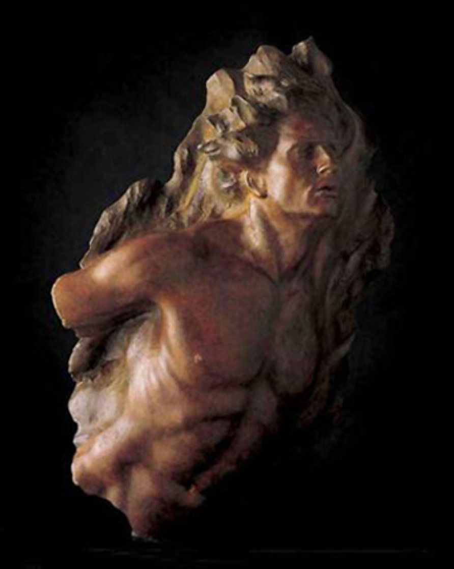 Ex Nihilo, Fragment  5, 2003 Bronze Sculpture  44 in Sculpture by Frederick Hart