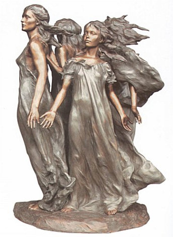 Daughters of Odessa Ensemble 1999 Bronze Sculpture  3/4 Life Size 1999 47 in Sculpture - Frederick Hart