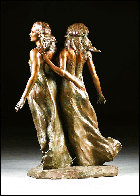 Sisters Bronze Three Quarter Life-Size Sculpture 1997 48 in Sculpture by Frederick Hart - 1