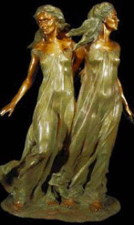 Sisters Bronze Three Quarter Life-Size Sculpture 1997 48 in Sculpture - Frederick Hart