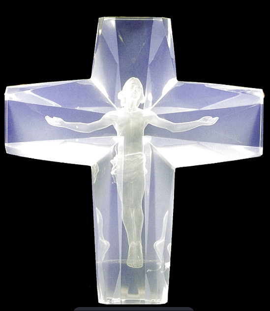 Cross of the Millennium Acrylic  1/3 Life Size  Acrylic Sculpture 1992 31 in Sculpture by Frederick Hart