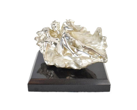 Genesis Silver Plated Bronze Sculpture 1988 12 in Sculpture - Frederick Hart