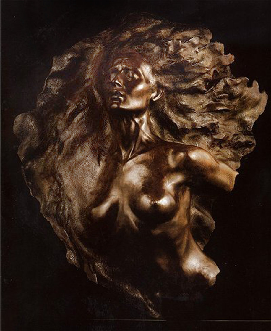 Ex Nihilo, Fragment  2 Bronze Sculpture 2002 38 in Sculpture by Frederick Hart