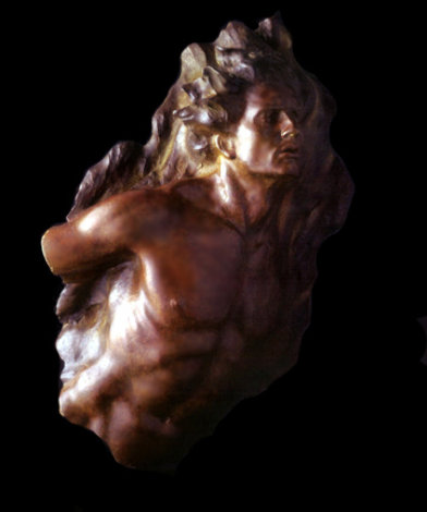 Ex Nihilo Fragment  5 Bronze Sculpture 2003 40 in Sculpture - Frederick Hart
