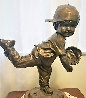 Baseball Player Bronze Sculpture  17 in Sculpture by Corinne Hartley - 0