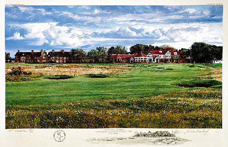 18th Hole at Muirfield, the Honorable Company of Edinburgh Golfers AP 1992 w/ Remarque - G Limited Edition Print - Linda Hartough