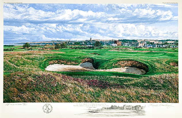 14th Hole of the Old Course AP 1995 St Andrews - Golf - Scotland Limited Edition Print by Linda Hartough