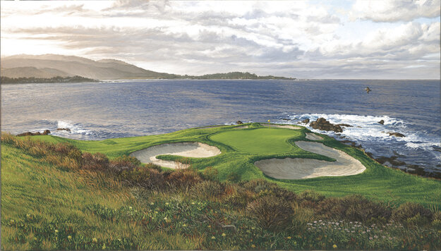 7th Hole Pebble Beach Golf Links Limited Edition Lithograph by
