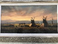 Untitled Western Painting 1982 15x30 Original Painting by Heinie Hartwig - 1 Untitled Western Painting 1982 15x30 Original Painting by Heinie Hartwig - 1