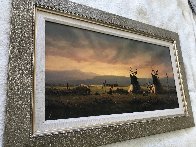 Untitled Western Painting 1982 15x30 Original Painting by Heinie Hartwig - 3 Untitled Western Painting 1982 15x30 Original Painting by Heinie Hartwig - 3