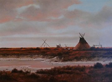 Red Prairie 24x29 Original Painting - Heinie Hartwig Red Prairie 24x29 Original Painting - Heinie Hartwig