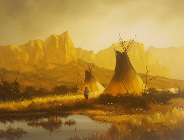 Untitled Western Landscape 30x24 Original Painting - Heinie Hartwig Untitled Western Landscape 30x24 Original Painting - Heinie Hartwig