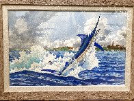 1989 San Juan International Marlin Tournament Watercolor 1989 34x48 - Huge Original Painting by Guy Harvey - 1