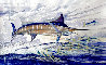 Flying Blue Watercolor 1997 40x55 Watercolor by Guy Harvey - 0
