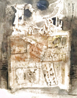 Aerial Target 1962 28x22 Original Painting - Burt Hasen Aerial Target 1962 28x22 Original Painting - Burt Hasen
