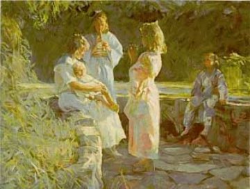 Flute Players 1990 Limited Edition Print - Don Hatfield Flute Players 1990 Limited Edition Print - Don Hatfield