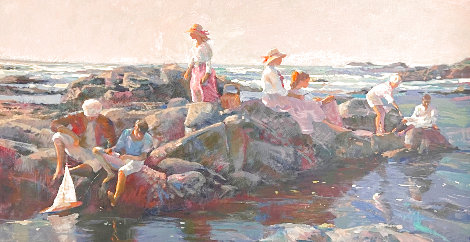 Family Outing at the Cove 1991 - Huge Limited Edition Print - Don Hatfield