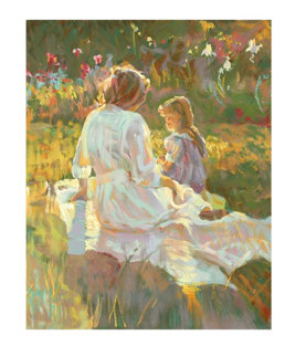 Afternoon Chat 1995 Limited Edition Print - Don Hatfield Afternoon Chat 1995 Limited Edition Print - Don Hatfield