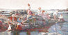 Family Outing at the Cove 1991 - Huge Limited Edition Print by Don Hatfield - 0