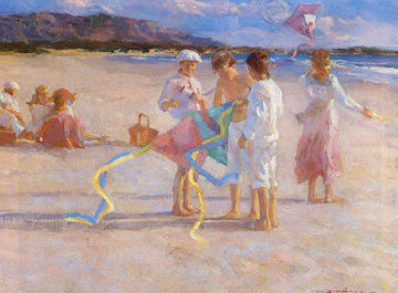 Flying Kites 1993 Limited Edition Print - Don Hatfield Flying Kites 1993 Limited Edition Print - Don Hatfield