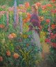 Garden Stroll 46x52 Original Painting by Don Hatfield - 1