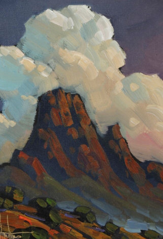 Untitled New Mexico Landscape 2019 14x11 Original Painting - William Hawkins