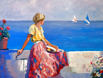 Sea Wall 40x32 Super Huge Original Painting - Don Hazen Sea Wall 40x32 Super Huge Original Painting - Don Hazen