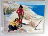 Girls at the Beach 37x48 - Huge Original Painting by Don Hazen - 1