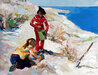 Girls at the Beach 37x48 - Huge Original Painting by Don Hazen - 0