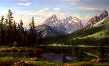 Spring Landscape Painting 36x60 Original Painting - Ronnie Hedge Spring Landscape Painting 36x60 Original Painting - Ronnie Hedge