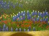 Bluebonnets of Texas 1989 33x28 Original Painting by Ronnie Hedge - 2