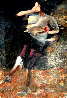 Figure Moving - Dark Studio 2002 48x33 Huge Original Painting by Robert Heindel - 0