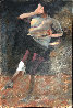 Figure Moving - Dark Studio 2002 48x33 Huge Original Painting by Robert Heindel - 1