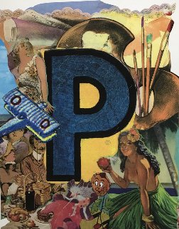 Love Letters: Letter P 1998 Limited Edition Print - Bruce Helander Love Letters: Letter P 1998 Limited Edition Print - Bruce Helander