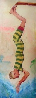 Diver II 2013 60x22 Super Huge Original Painting - Bruce Helander Diver II 2013 60x22 Super Huge Original Painting - Bruce Helander