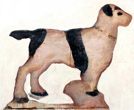 Dog Daze 2014 37x44  Huge Original Painting - Bruce Helander