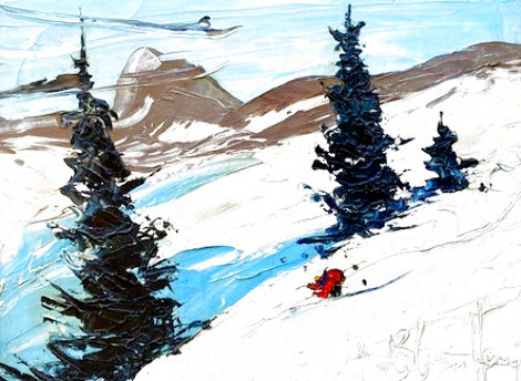 Untitled Winter Landscape 25x32 Original Painting - Paul Blaine Henrie