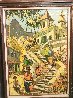 Untitled Street Scene 1950 21x43 - Huge - EARLY Original Painting by Paul Blaine Henrie - 1 Untitled Street Scene 1950 21x43 - Huge - EARLY Original Painting by Paul Blaine Henrie - 1