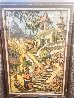 Untitled Street Scene 1950 21x43 - Huge - EARLY Original Painting by Paul Blaine Henrie - 2 Untitled Street Scene 1950 21x43 - Huge - EARLY Original Painting by Paul Blaine Henrie - 2