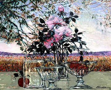 Untitled Still Life 33x38 Huge Original Painting - Michel Henry Untitled Still Life 33x38 Huge Original Painting - Michel Henry