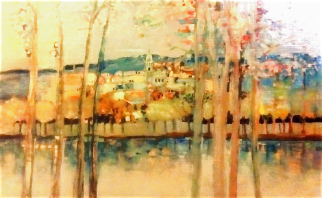 Landscape 1981 24x28 (Early) Original Painting - Michel Henry