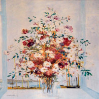 Untitled Floral Bouquet 1985 61x48 Super Huge Original Painting by Michel Henry - 0 Untitled Floral Bouquet 1985 61x48 Super Huge Original Painting by Michel Henry - 0