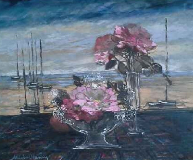 Untitled Still Life 24x36 Original Painting by Michel Henry Untitled Still Life 24x36 Original Painting by Michel Henry