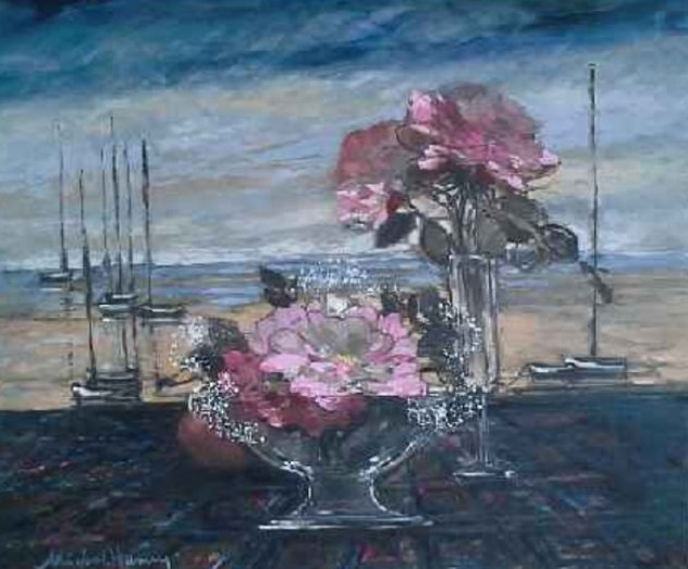 Untitled Still Life 24x36 Original Painting by Michel Henry