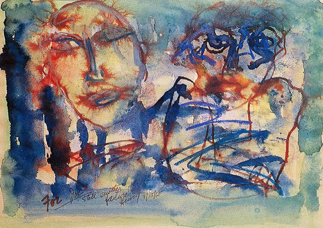Still Another Failure Watercolor 1965 17x20 Watercolor by Henry Miller