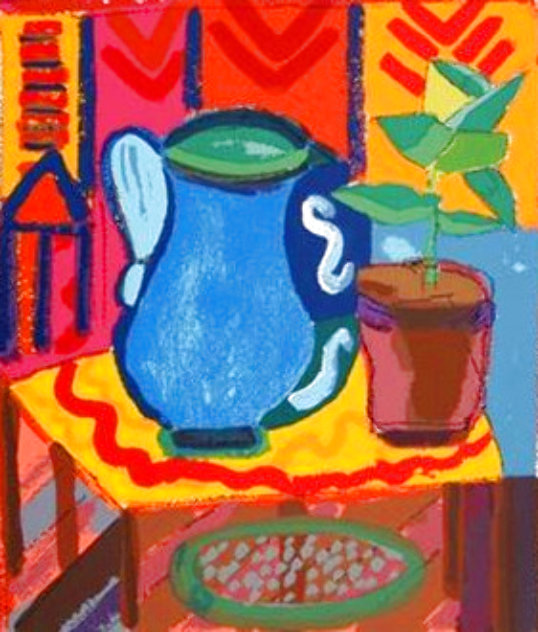 Blue Pitcher 1988 Limited Edition Print by Henry Miller